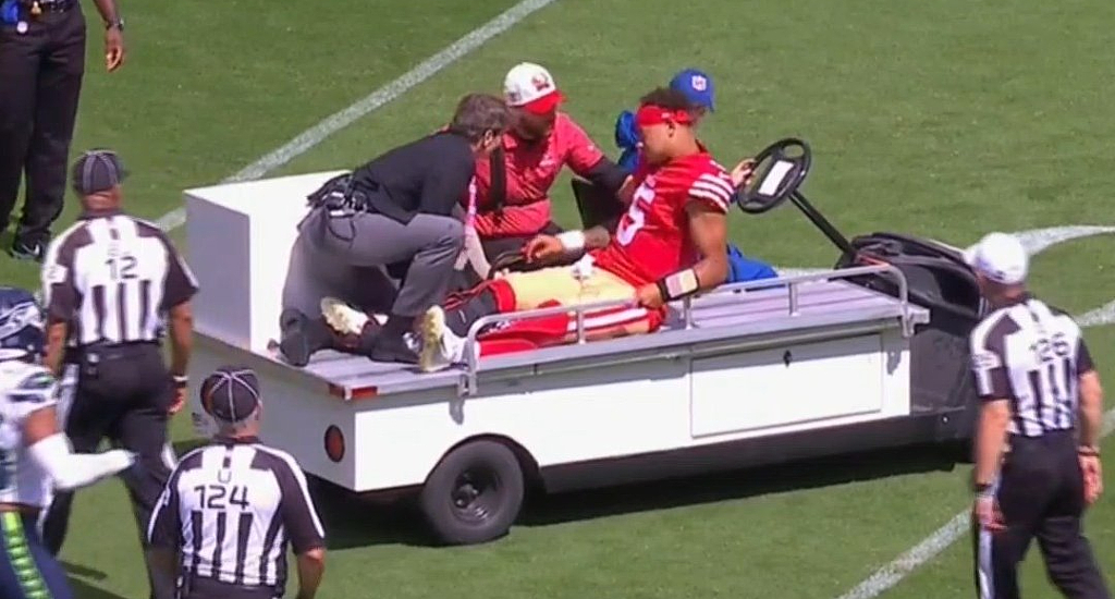 Jimmy Garoppolo takes over for 49ers after QB Trey Lance carted