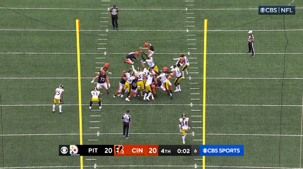 Steelers upset Bengals in overtime on last-second field goal