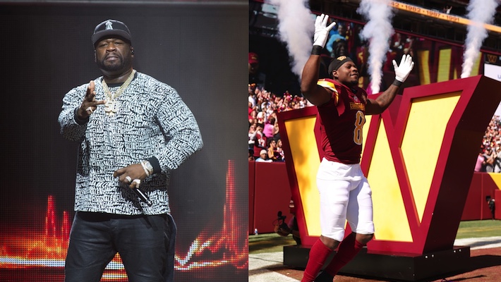 50 Cent Shouts Out Brian Robinson After Commanders Rookie Takes Field to  'Many Men' Six Weeks After Being Shot