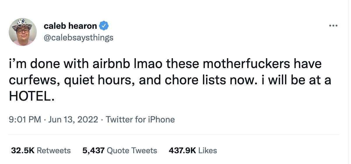 tweet airbnb