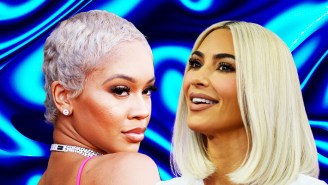 Here’s Why Kim Kardashian’s Mystique Costume Had Some Saweetie Fans Crying Foul