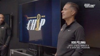 Rob Pelinka Gave A Cringeworthy Speech To The Lakers About Having A Chip On Their Shoulder