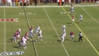 Oklahoma Threw A Pick Against Texas On The Worst Pop Pass You’ll Ever See