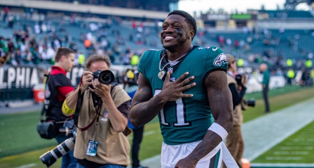 Eagles' A.J. Brown nearly hit by car while on charity bike ride - CBS  Philadelphia