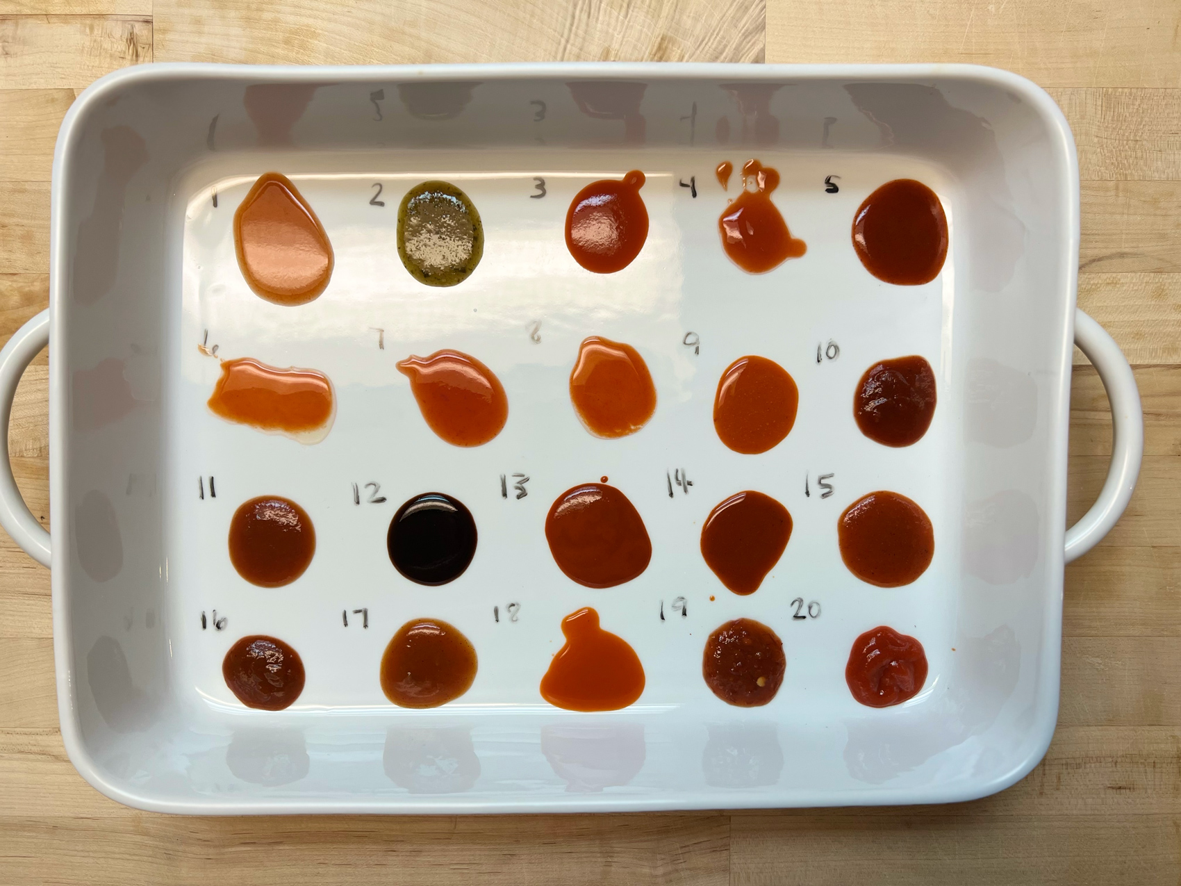 Hot sauce samples