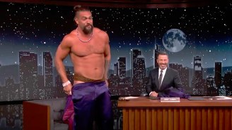 Jason Momoa Stripped Down And Got Pretty Dang Close To Being Naked On ‘Kimmel’