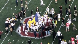 Michigan Players Planted A Flag At Midfield After They Blew Out Ohio State