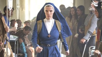 Betty Gilpin Is A Fed-Up Nun Who Is ‘Living On A Prayer’ To Fight An Almighty Algorithm In The ‘Mrs. Davis’ Trailer