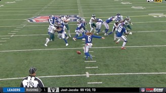 The Giants Got Flagged For An Illegal Punt After The Punter Dropped The Ball On The Ground