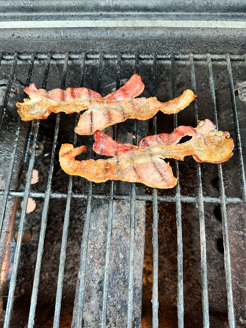 Bacon on a grill