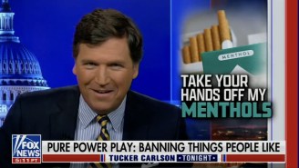 Tucker Carlson’s Latest Thing Is Sounding Like A Lobbyist For Big Tobacco On His Show: ‘Nicotine Frees Your Mind!’
