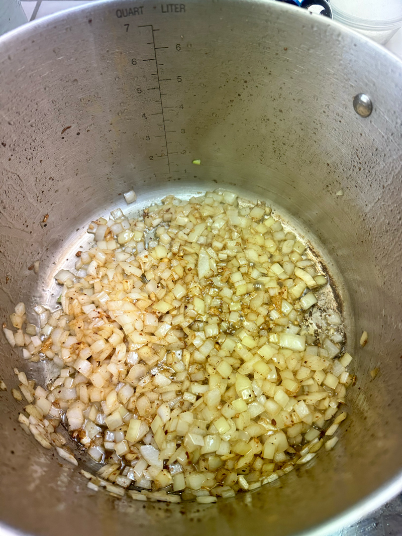 Onions cooking