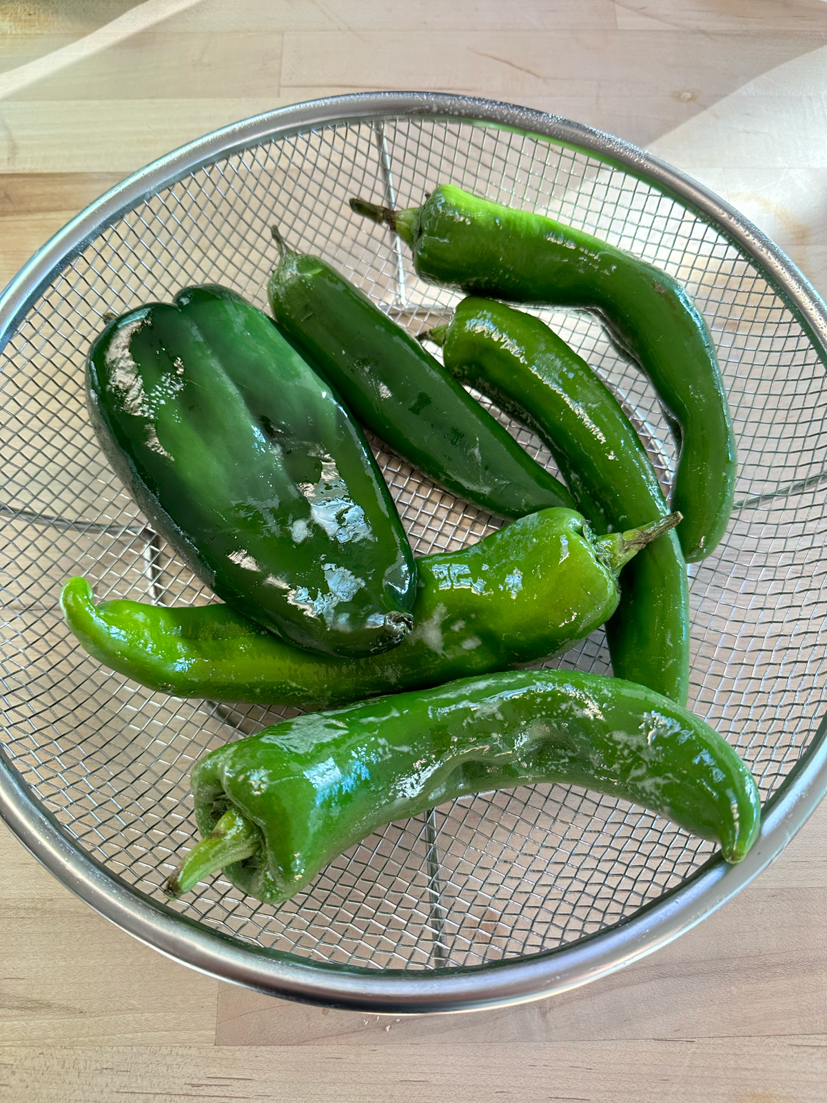 Pre Charred Chiles For Chile Verde