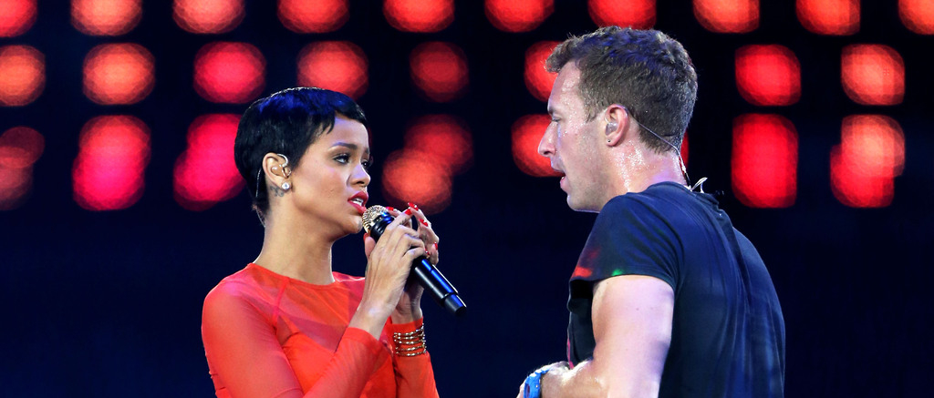 Rihanna Chris Martin Coldplay 2012 London Paralympics