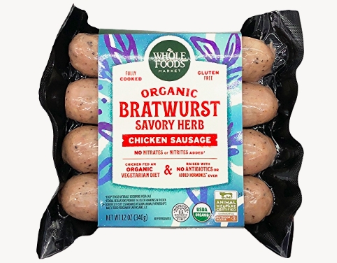 Whole Foods Organic Bratwurst Savory Herb
