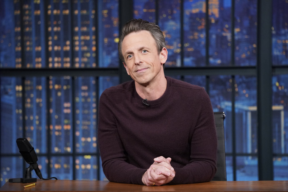 Seth Meyers Had Lots To Say About MTG's White Fur Coat Look