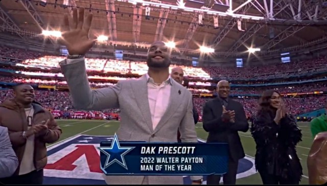 Prescott wins NFL's Walter Payton Man of the Year