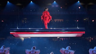So Many Fans Are Making The Same Nintendo-Related Joke About Rihanna’s High-Wire Super Bowl Performance