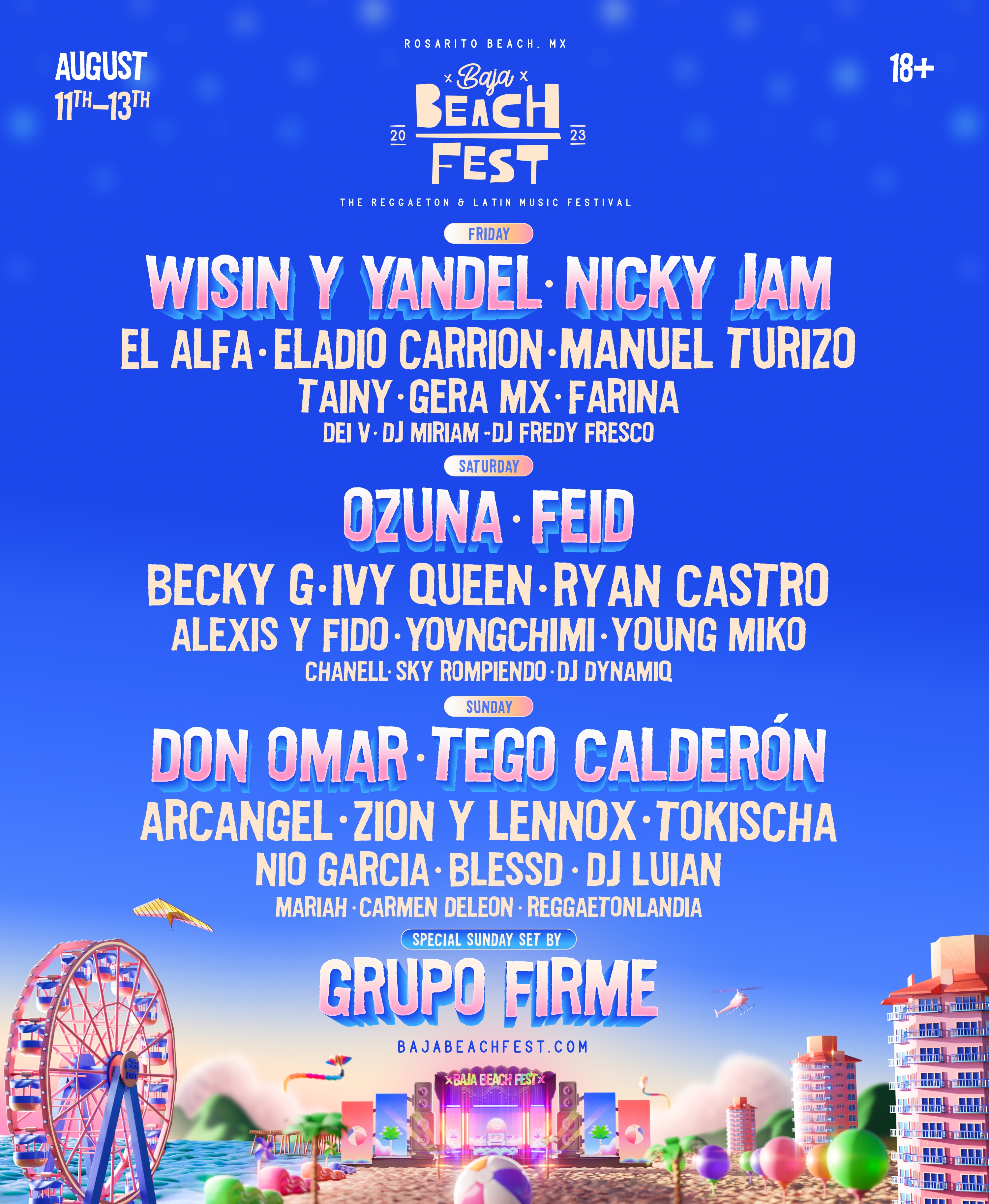 Baja Beach Festival 2023 flyer