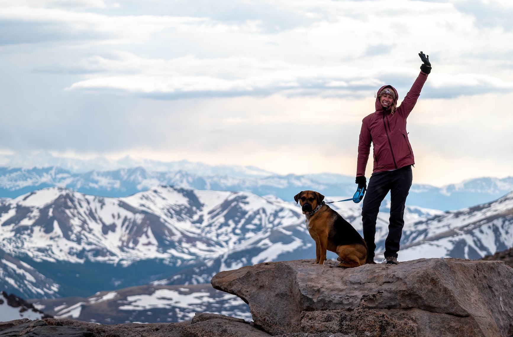 Mountains, hiking, snow