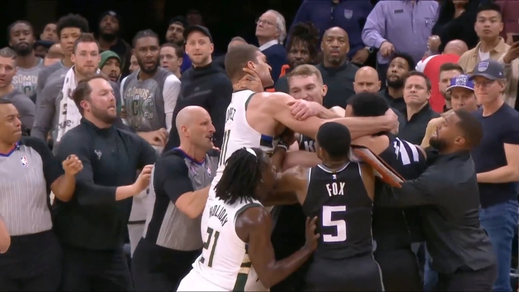 Brook Lopez And Trey Lyles Brawled After Late Push On Giannis