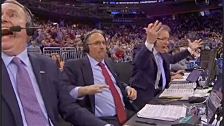 The Announcer Cam Of Kevin Harlan Losing His Mind Over Furman’s Upset Of Virginia Is Incredible
