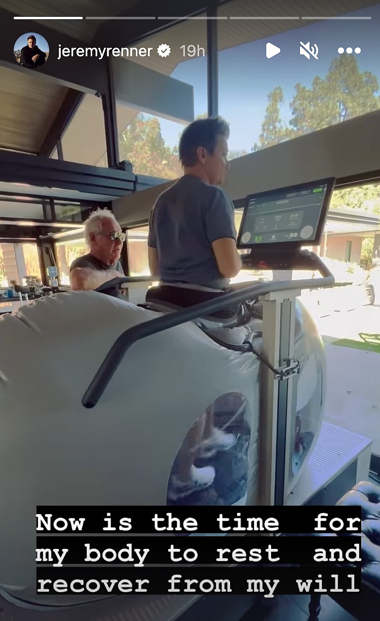 Jeremy Renner Anti-Gravity Treadmill