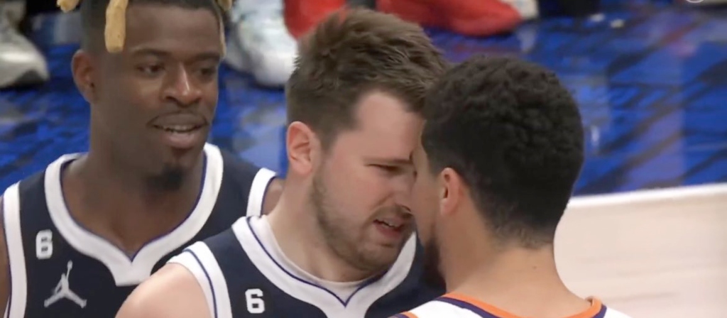 Luka Doncic And Devin Booker Got Face-To-Face After Luka’s Blown Layup ...