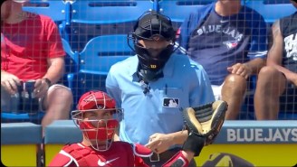 JT Realmuto Got Ejected For Moving His Glove As The Umpire Tried To Give Him A Ball