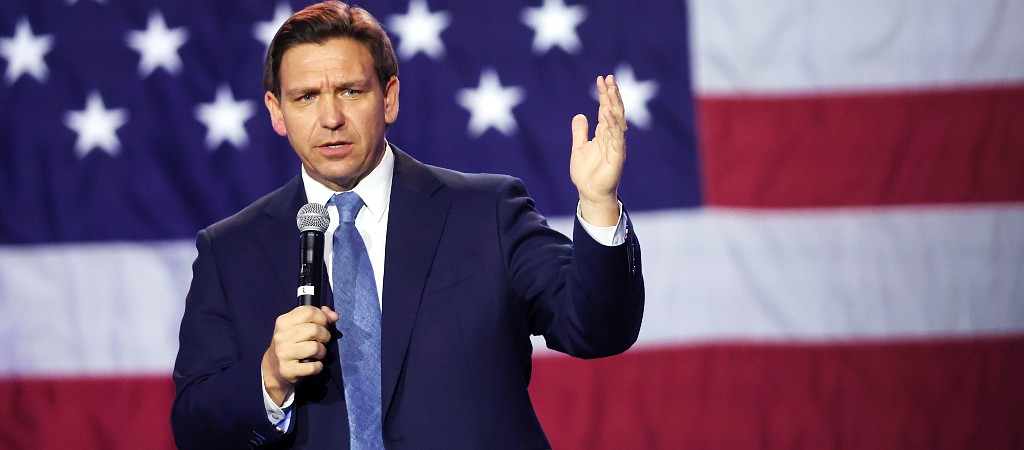 Ron DeSantis Video Shows Him Wiping Nose Then Touching Fan