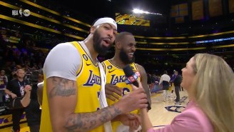 Anthony Davis Interrupted LeBron’s Postgame Interview To Apologize For His ‘Brain Fart’ Foul On Mike Conley