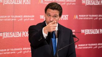 ‘Meatball’ Ron DeSantis Got All Red-Faced And Huffy At The Museum Of Tolerance When A Reporter Asked Him About Time Working As A Guard At Guantanamo