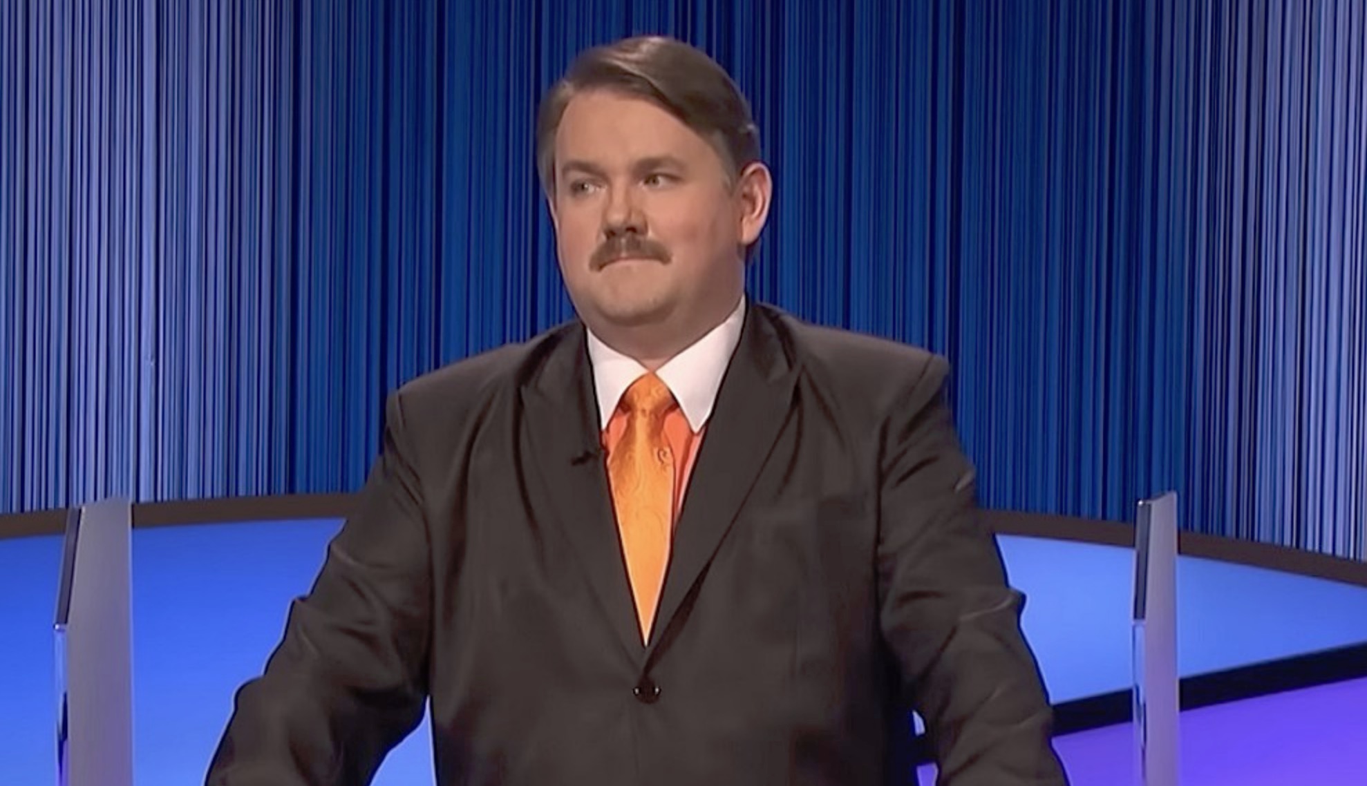 Jeopardy Champ Called Out 'Jerks' Over Hitler Mustache Jokes