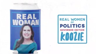 Somehow, Sarah Huckabee Sanders’ Cringe-y ‘Real Women Doing Real Things’ Beer Koozie Ad Is Not An ‘SNL’ Spoof