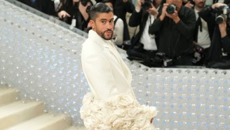 Bad Bunny’s Backless Jacquemus Suit For The Met Gala Had Fans Loving The Creative Floral Train