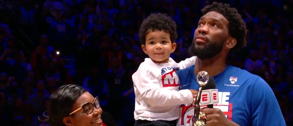 Joel Embiid Couldn’t Fight Back Tears As His Son Joined Him During His 