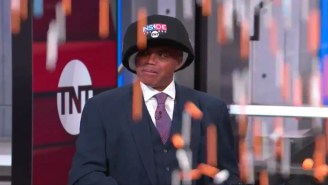 Charles Barkley Got A Big ‘Inside The NBA’ Hat And Had Ping Pong Balls Dropped On Him