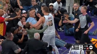 Nikola Jokic Got A Technical For Shoving Suns Owner Mat Ishbia Trying To Get The Ball