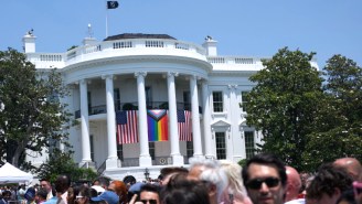 Would You Believe Conservatives Are Having A Meltdown Over A Trans Woman Flashing Her Breasts At The White House?
