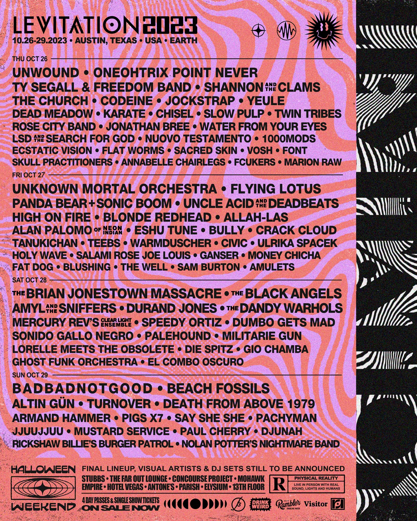 Levitation 2023 lineup