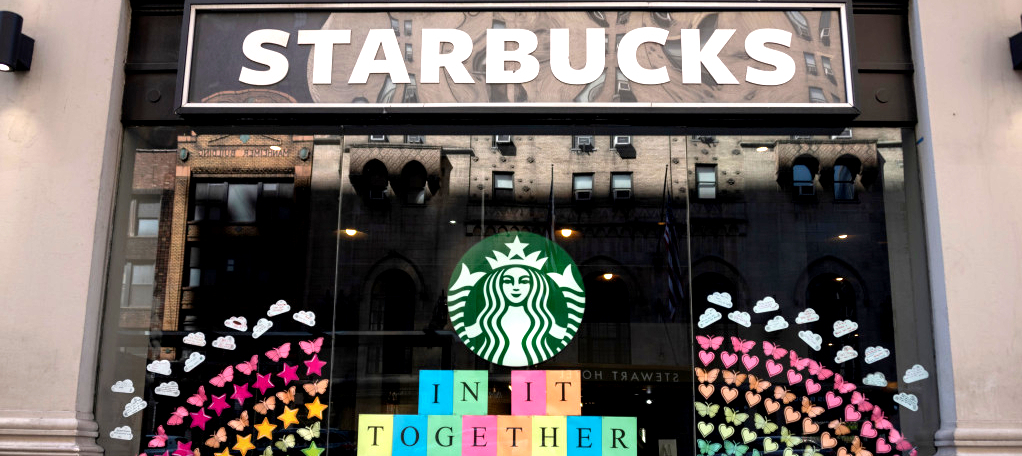 Starbucks Pride Display