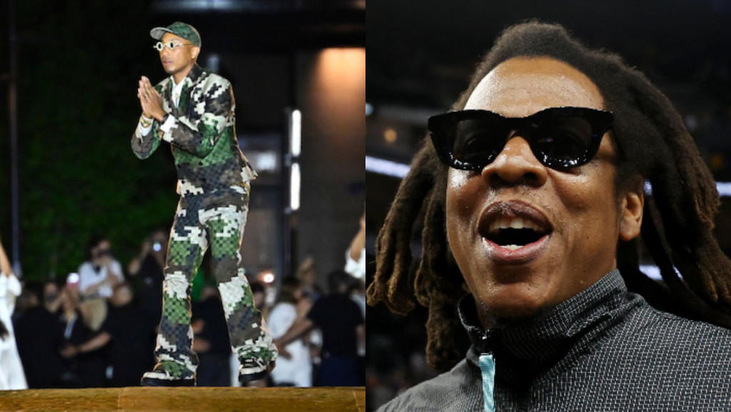 Jay-Z Performs At Pharrell's Louis Vuitton Fashion Show In A Custom LV