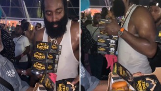 James Harden Loaded Up On Burgers From Bun B At Rolling Loud While Joel Embiid Got Married