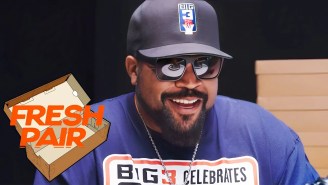 Ice Cube Is Awed By His Fresh Pair Of Custom Sneakers