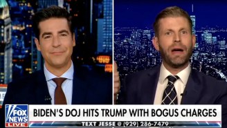 Eric Trump Conveniently Forgot Recent History While Making The Case To Jesse Watters That Jan. 6 Was A Set-Up To Frame His Poor Dad