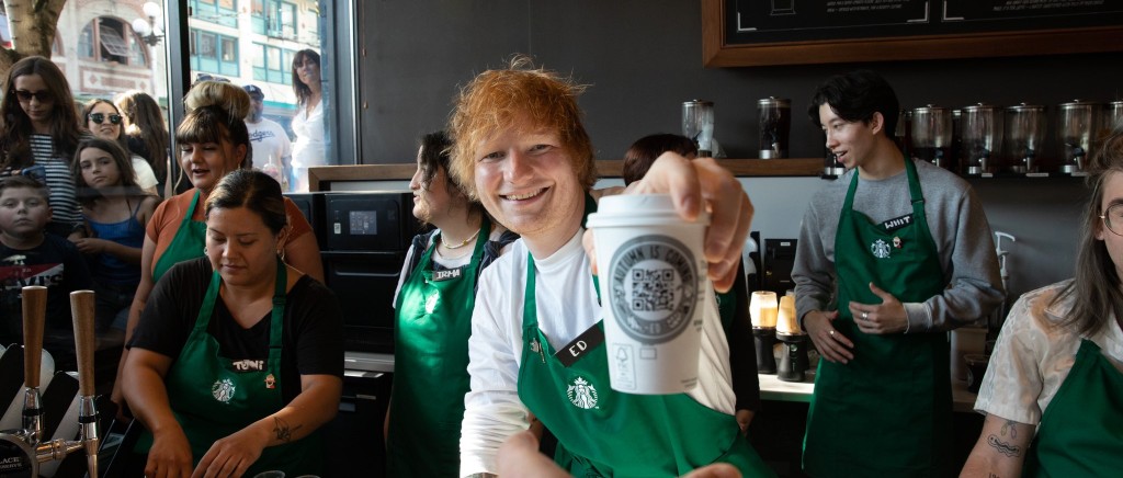 Ed Sheeran 2023 Starbucks
