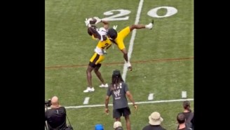 George Pickens Made An Insane Catch Over Joey Porter Jr. At Steelers Camp