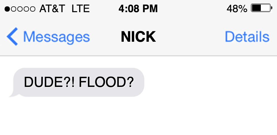 Flood texts Burning man