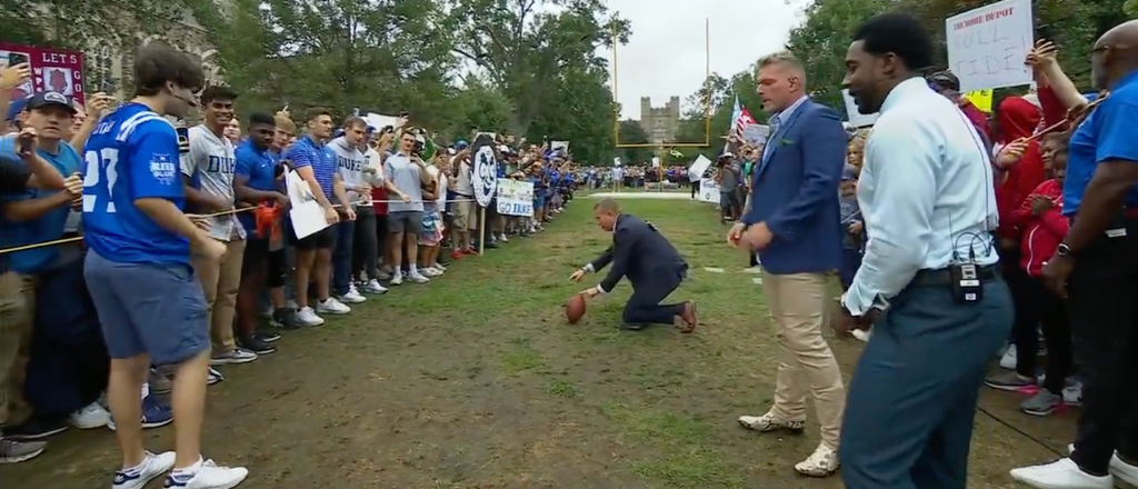 duke fan field goal college gameday