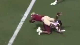 FSU’s Lawrance Toafili Rolled Five Yards Into The End Zone Thanks To A Pair Of Virginia Tech Defenders